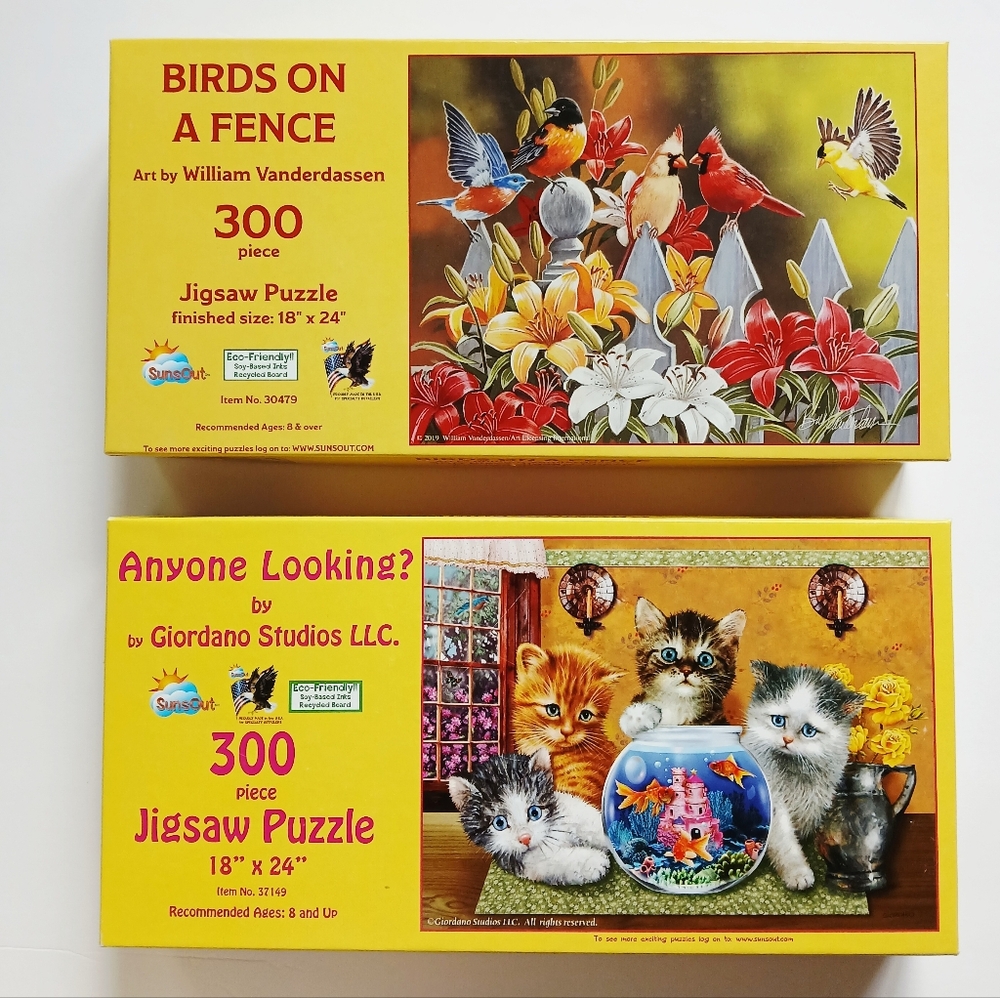 2 300-piece puzzles by SunsOut